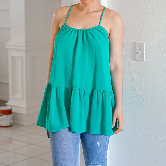 Lovers + Friends Green Peplum Top - Picture 4 of 7